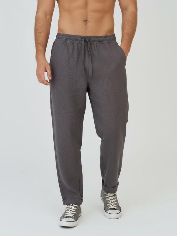 Брюки льняные летние на резинке