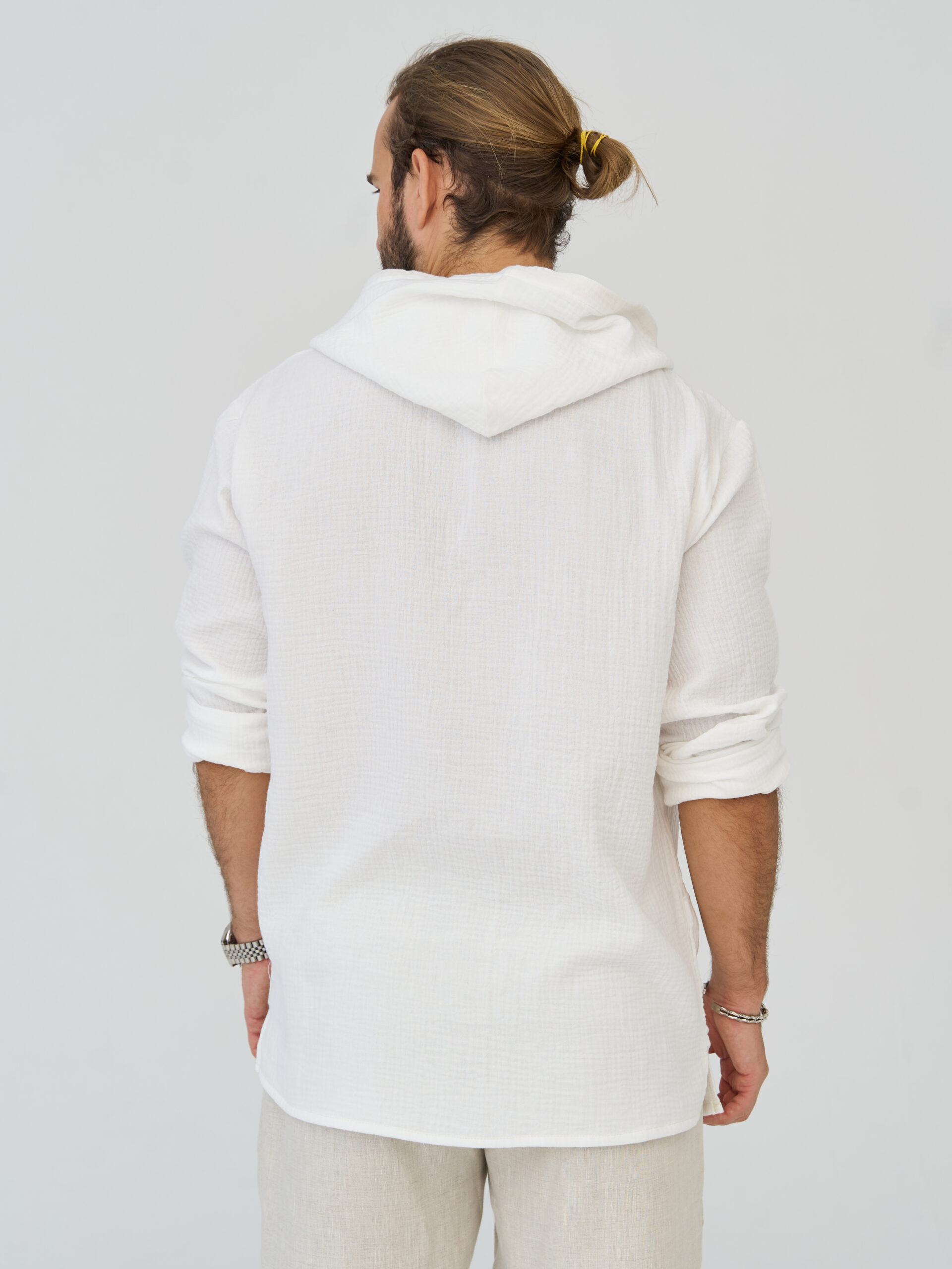 Рубашка с капюшоном из муслина — изображение 5