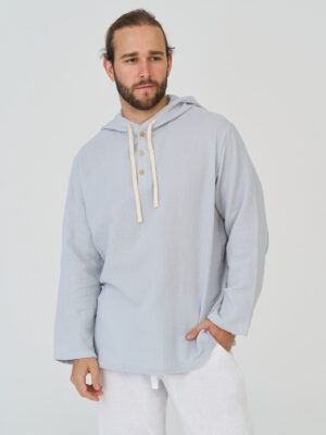 Рубашка с капюшоном из муслина