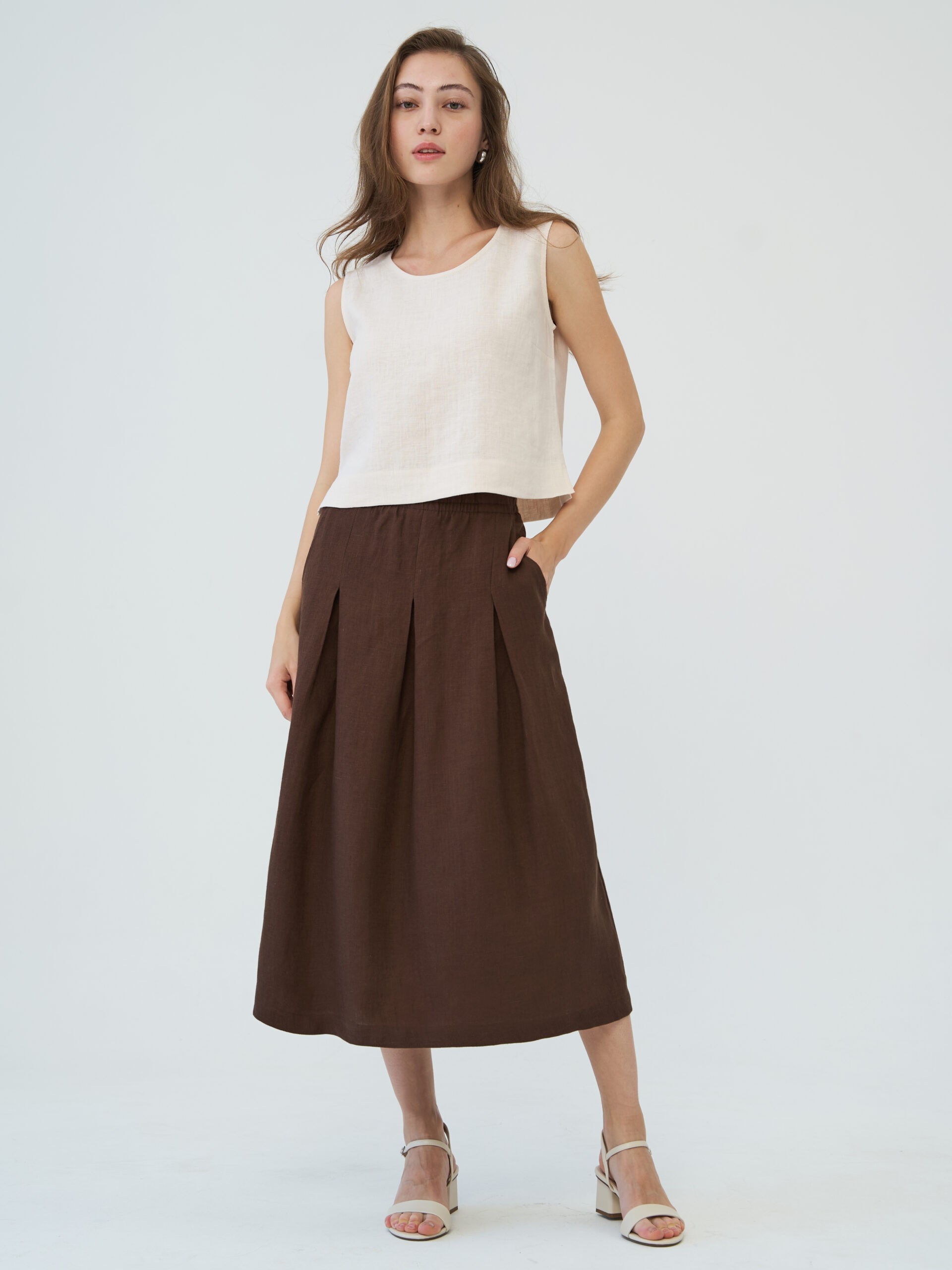 Юбка льняная летняя