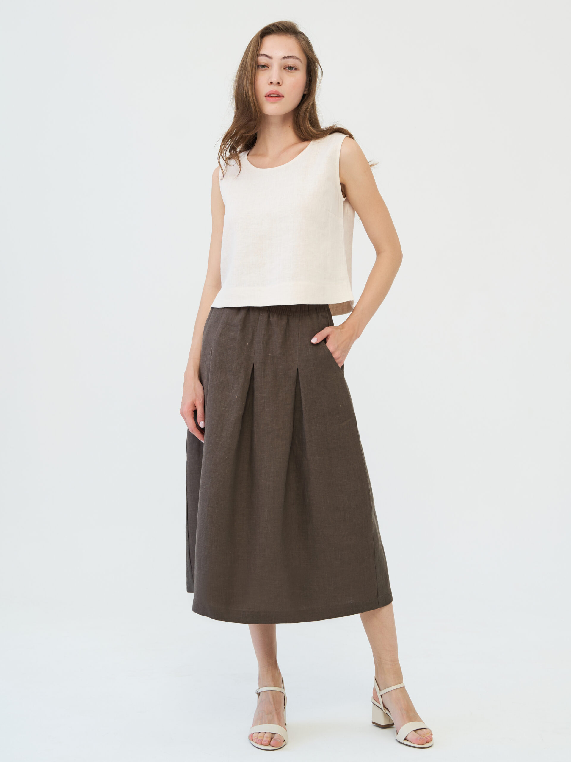 Юбка льняная летняя