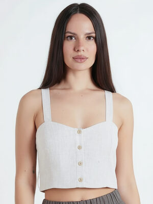 Кроп-топ молочный