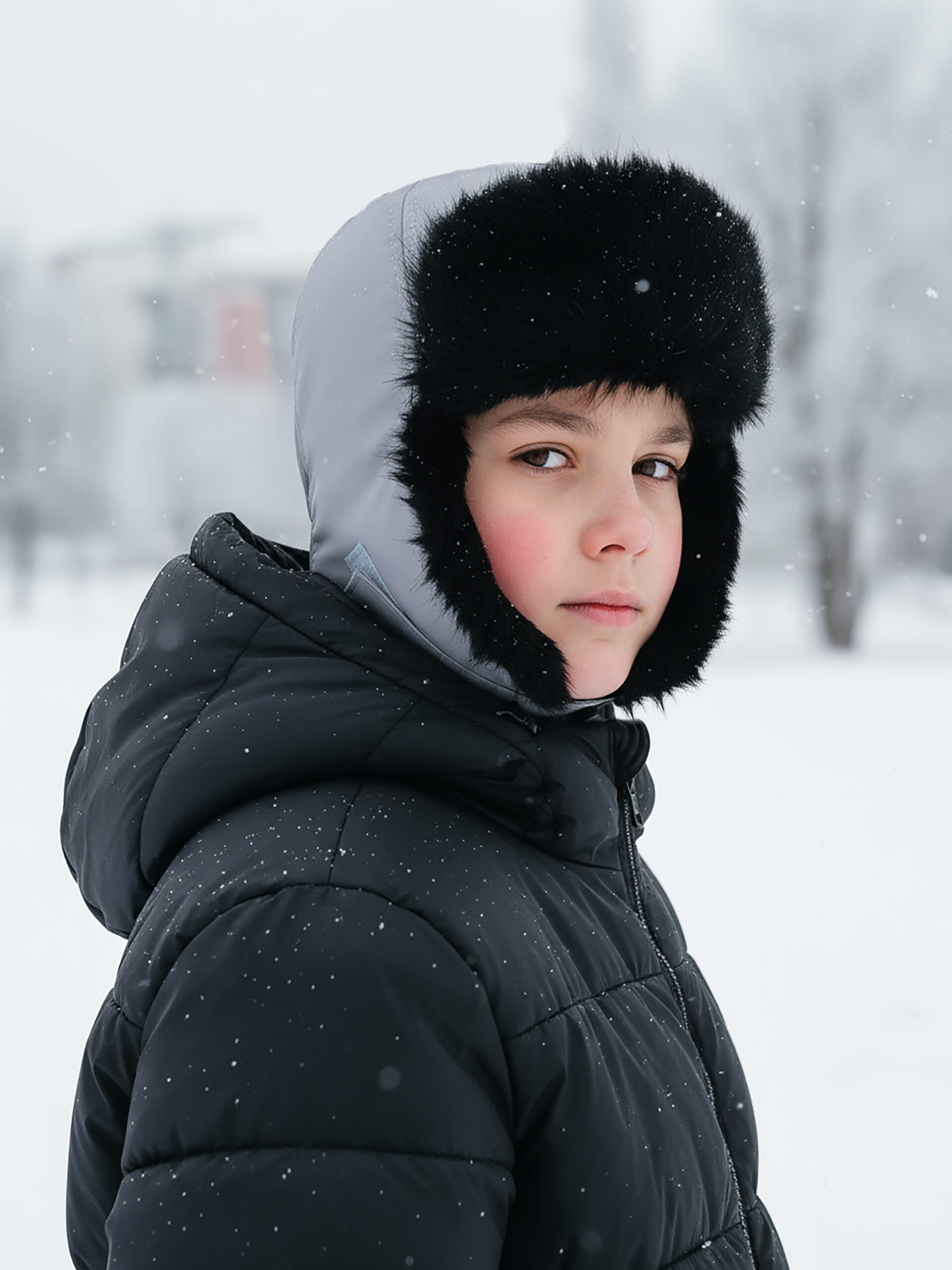 Шапка Меховушка Светло-серый — изображение 4